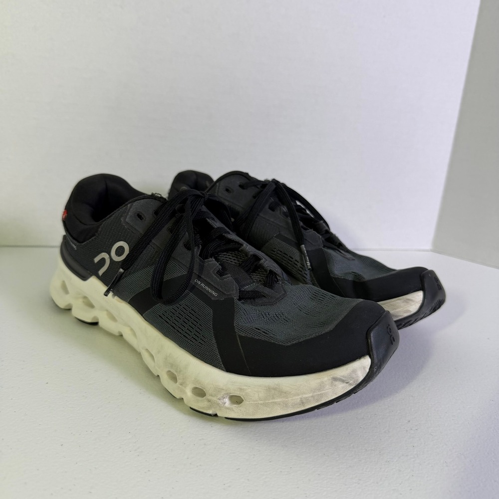 On Running Cloudstratus Black Shadow Mens Size 9 Wide Running Shoes